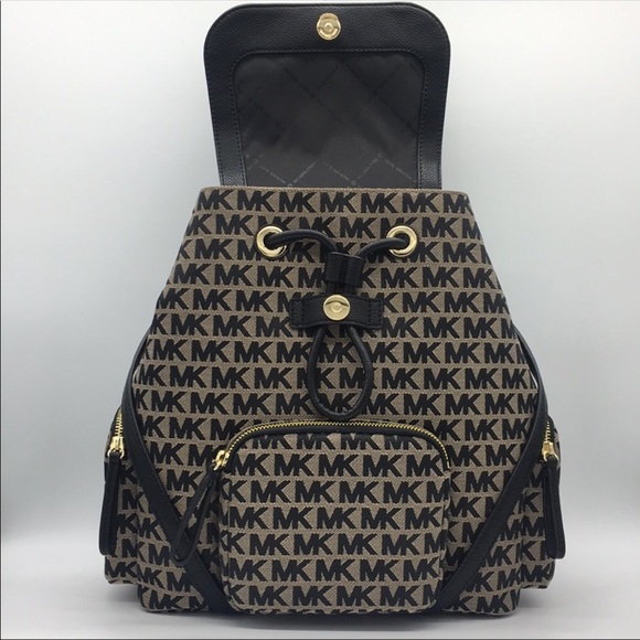 MICHAEL KORS ABBEY LG CARGO BACKPACK BG/BLK/BLK - Picture 8 of 8